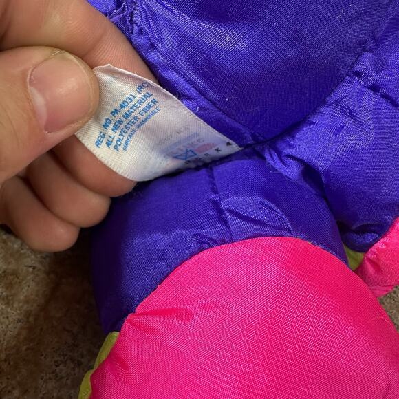 Fisher Price 1994 Puffalump Blue Chattering Chimp Monkey Stuffed Animal Plush - Picture 3 of 9